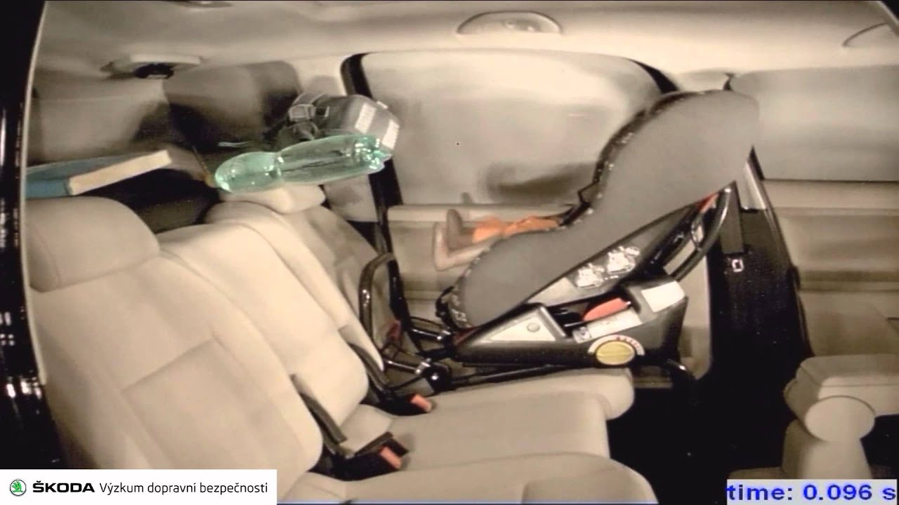 Čelní náraz - letící věci bez ochranné sítě